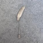 Vintage Silver Tone Feather Stick Pin