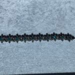 Vintage Gunmetal Floral Link Bracelet